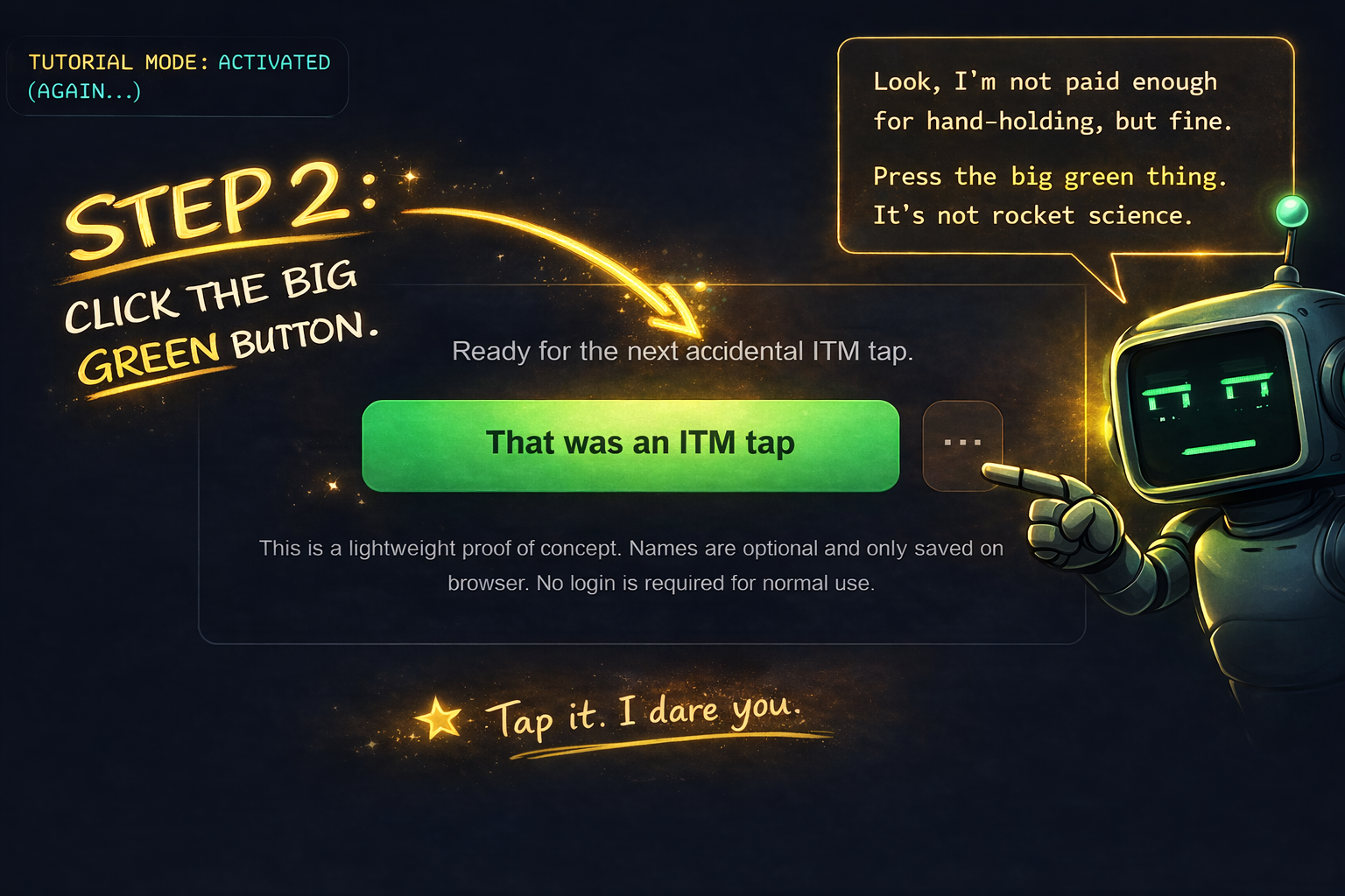 Tap button